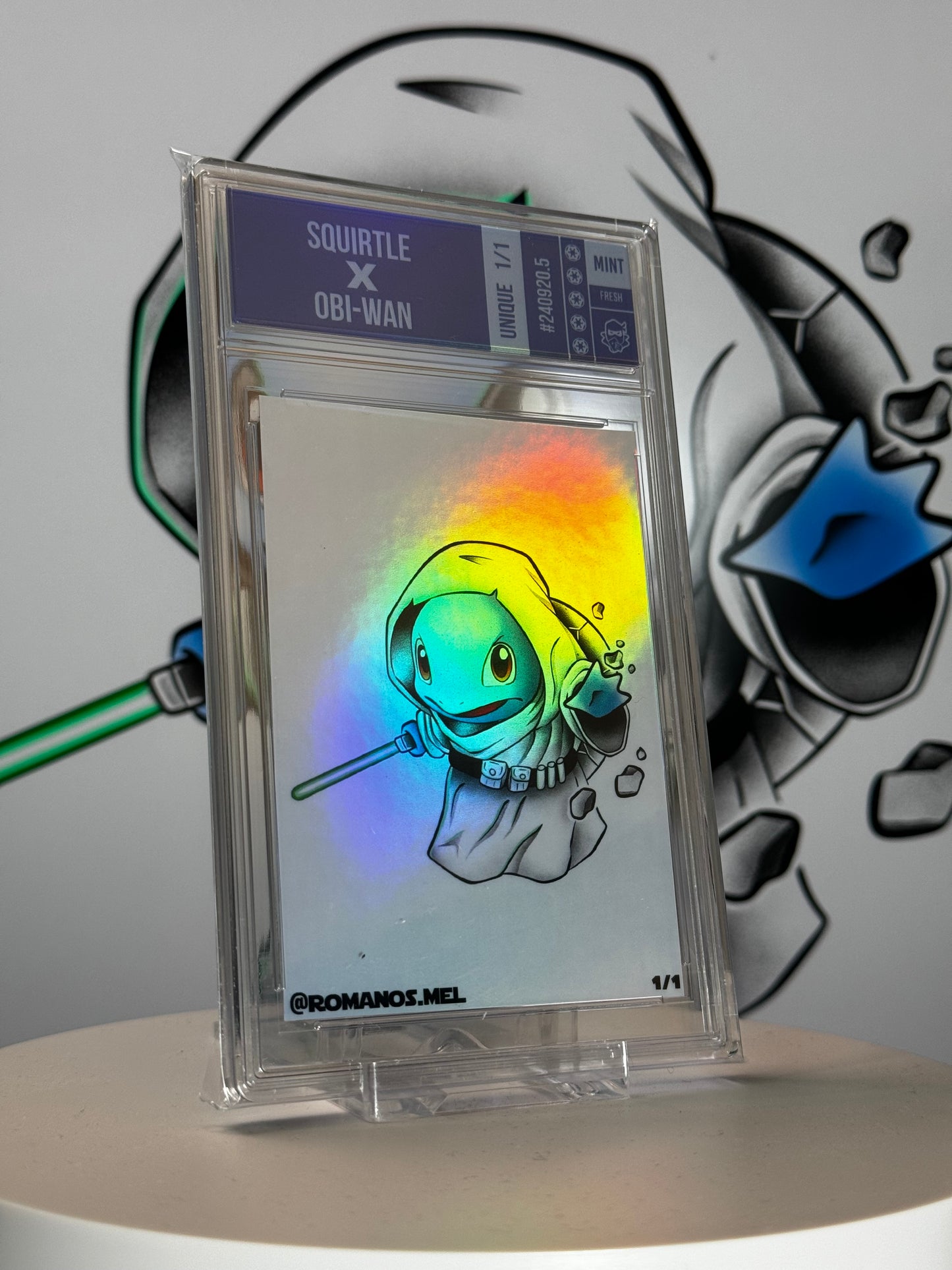 Squirtle X Obiwan - Pokewars Series 1 - Platinum Refractor 1/1