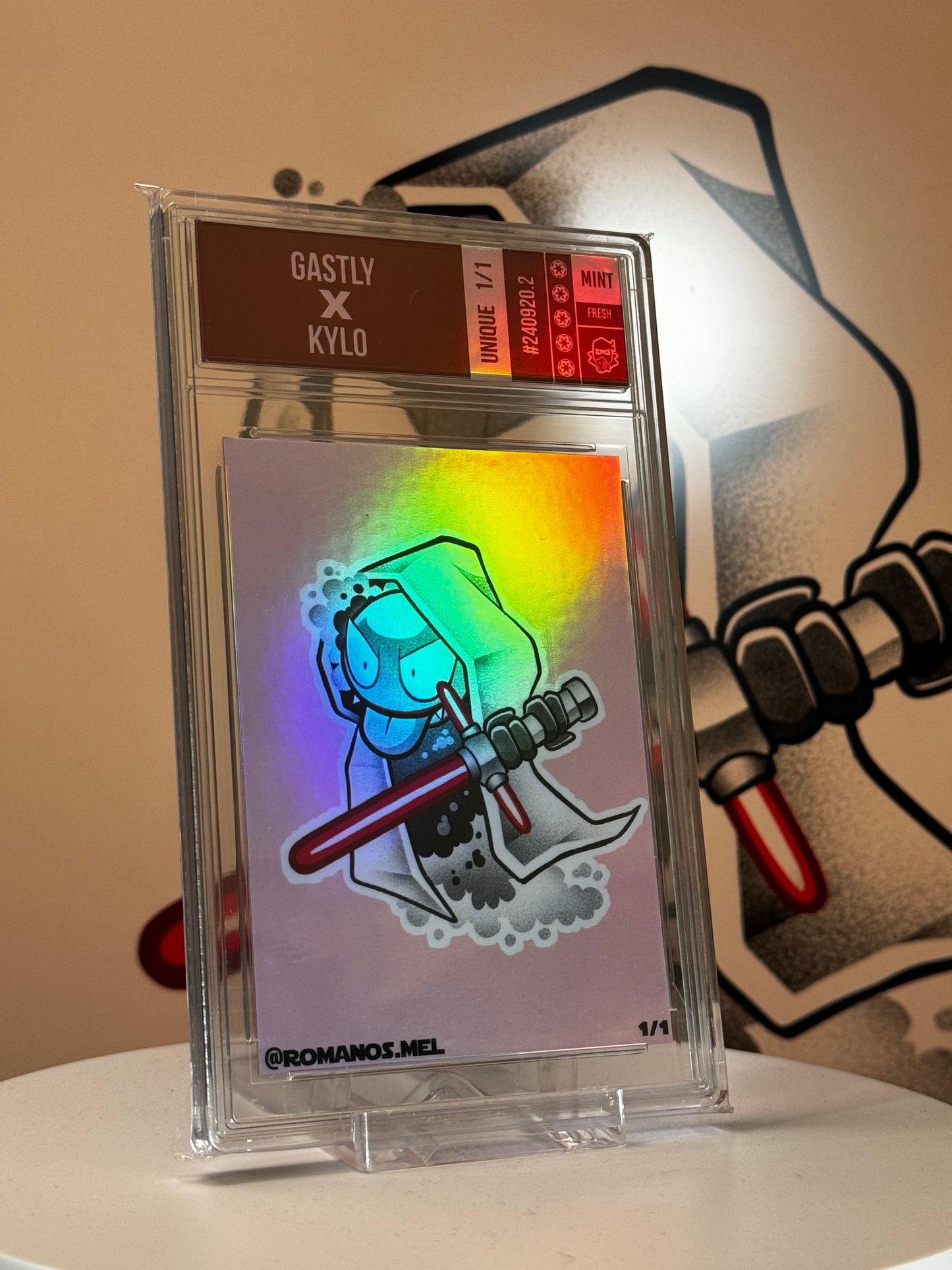 Gastly X Kylo - Pokewars Series 1 - Coloured Refractor 1/1
