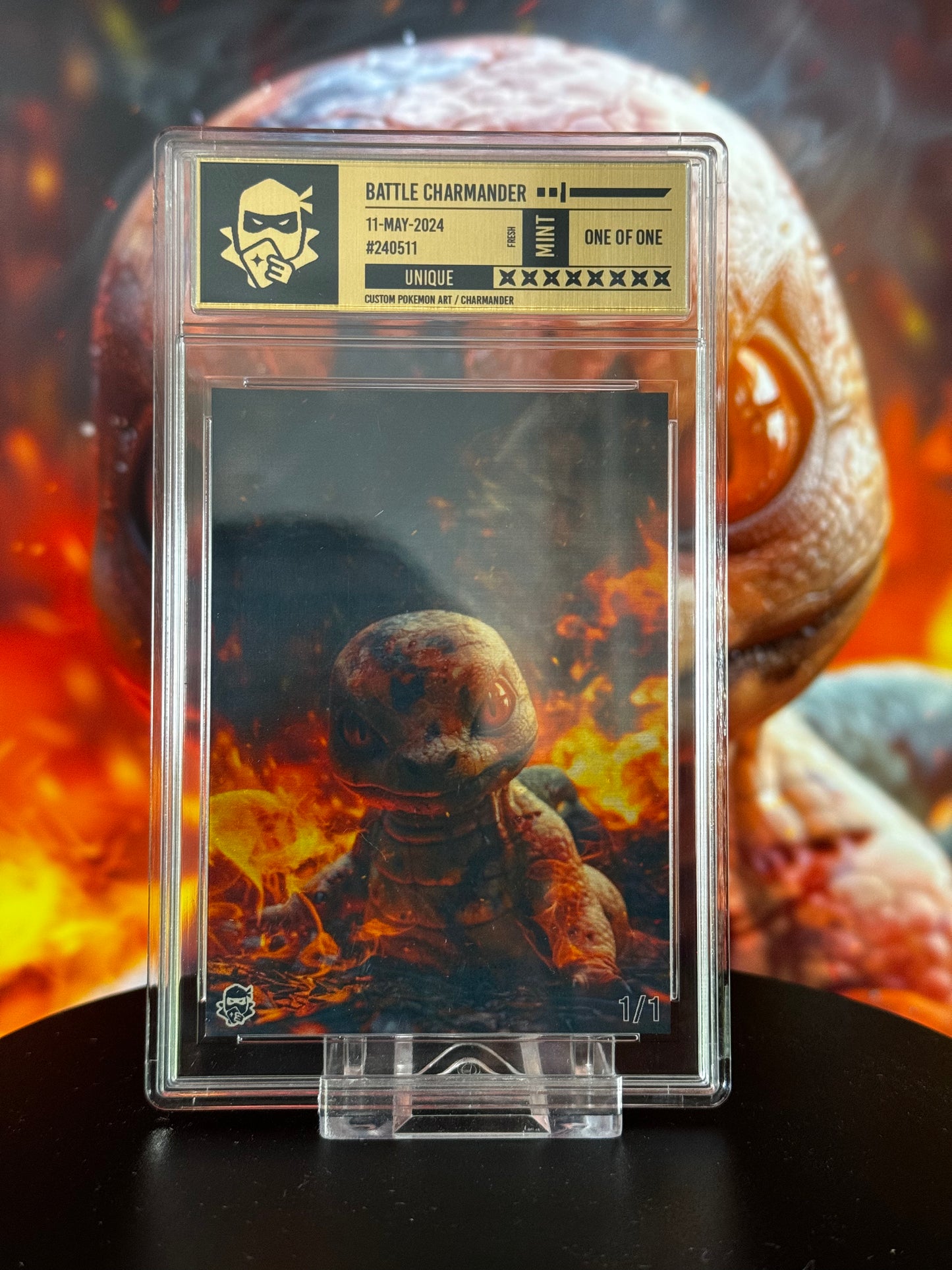 Battle Charmander /1 Brushed Gold Label