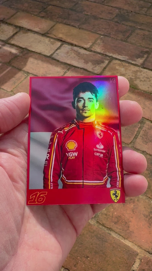 Charles Leclerc Portrait with flag /3