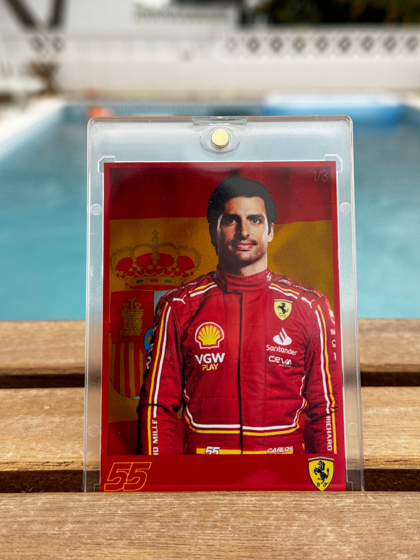 Carlos Sainz Portrait with flag /3