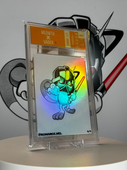 Meowth X Vader - Pokewars Series 1 - Platinum Refractor 1/1