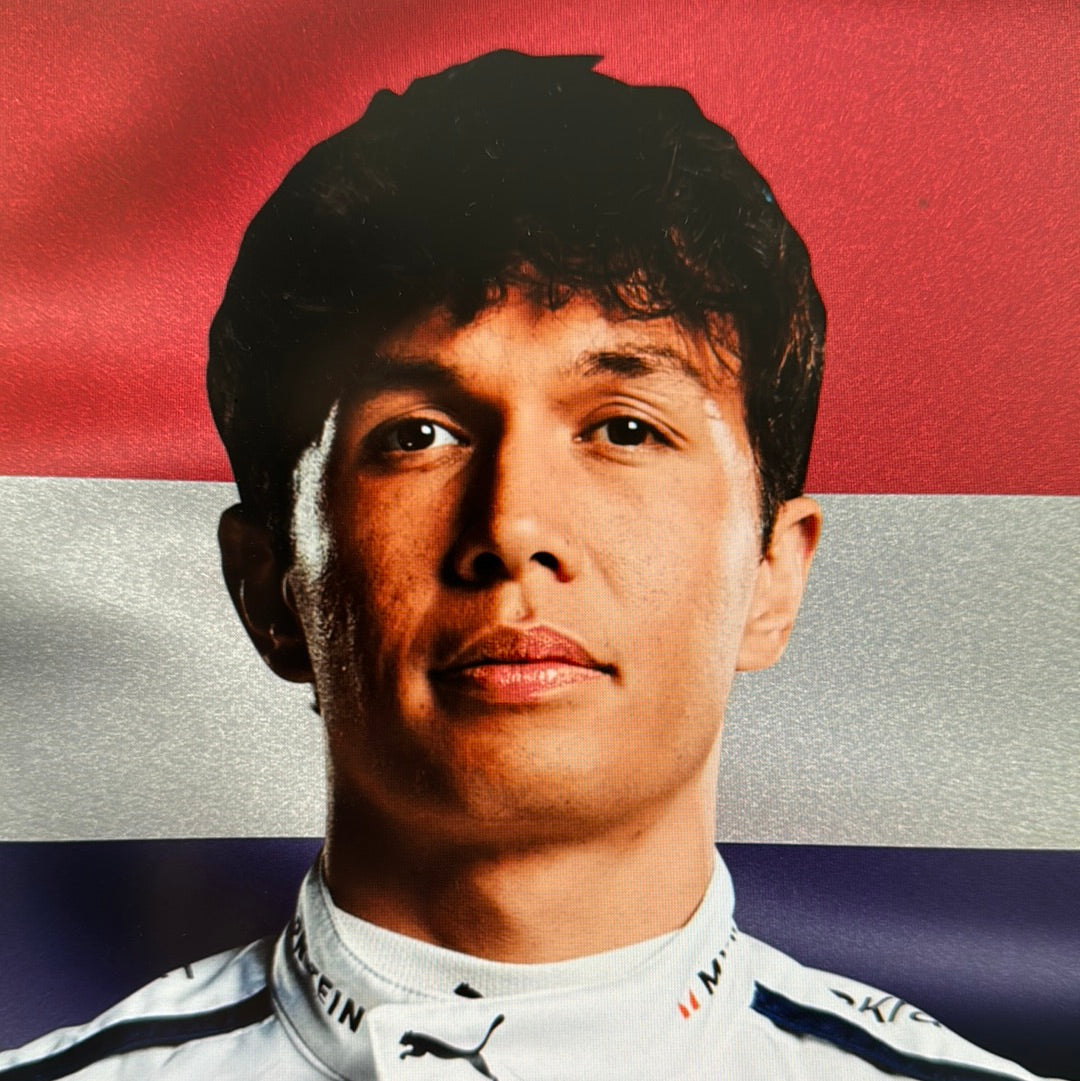 Alexander Albon Portrait with flag /3