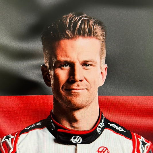 Niko Hulkenberg Portrait with flag /3