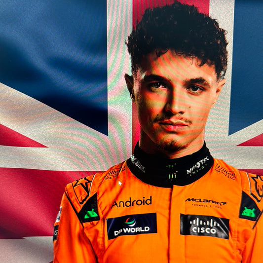 Lando Norris Portrait with flag /3