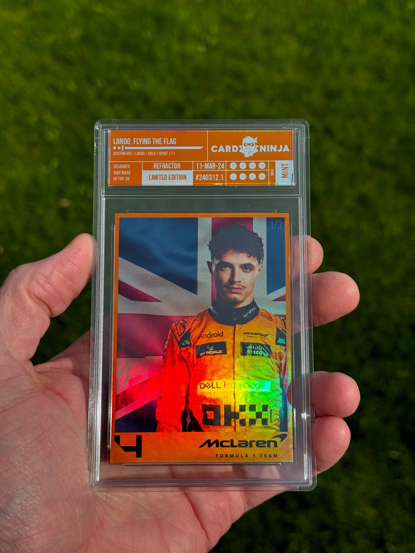 Carlos Sainz Portrait with flag /3