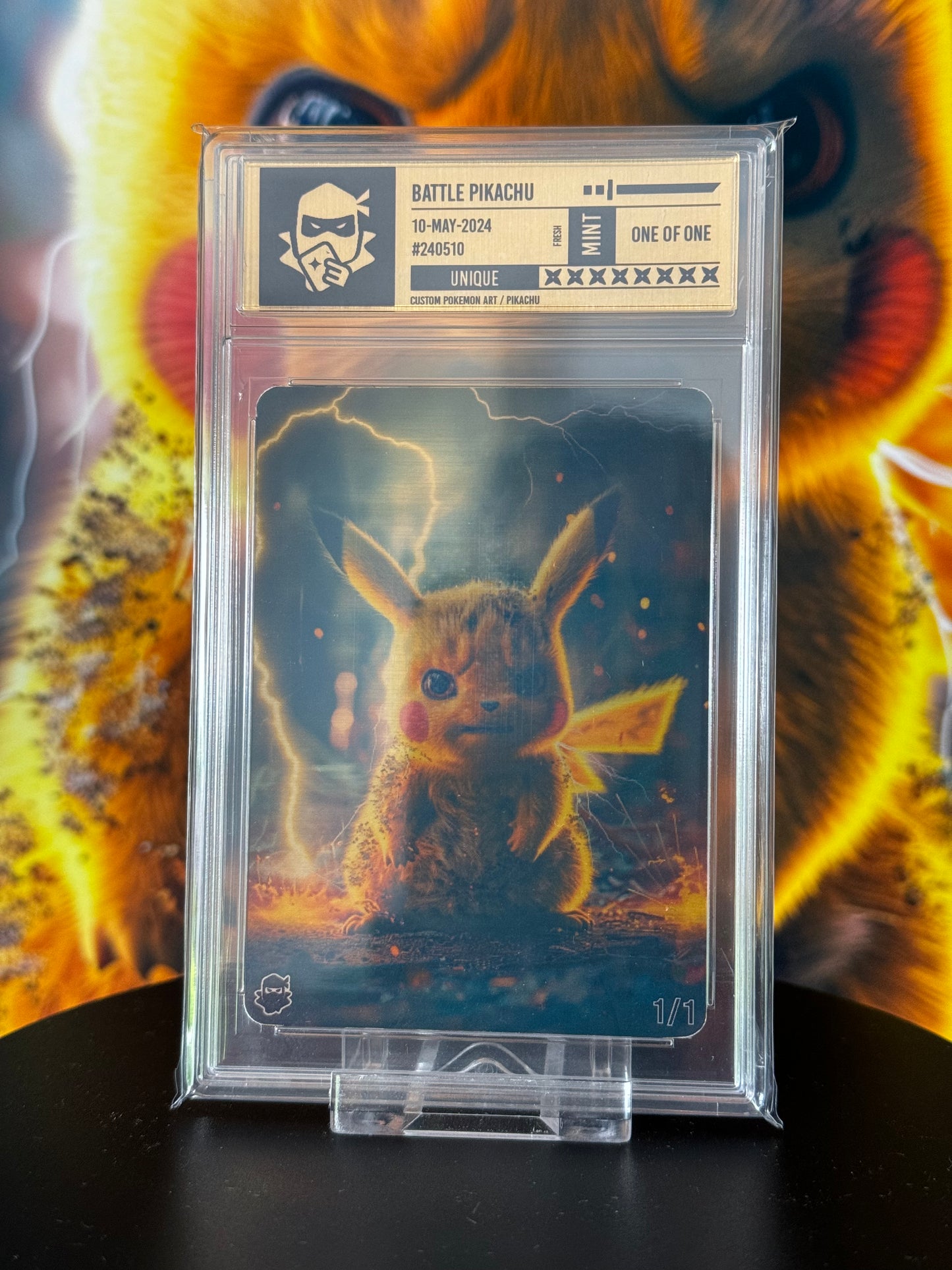 Battle Pikachu /1 Brushed Gold Label