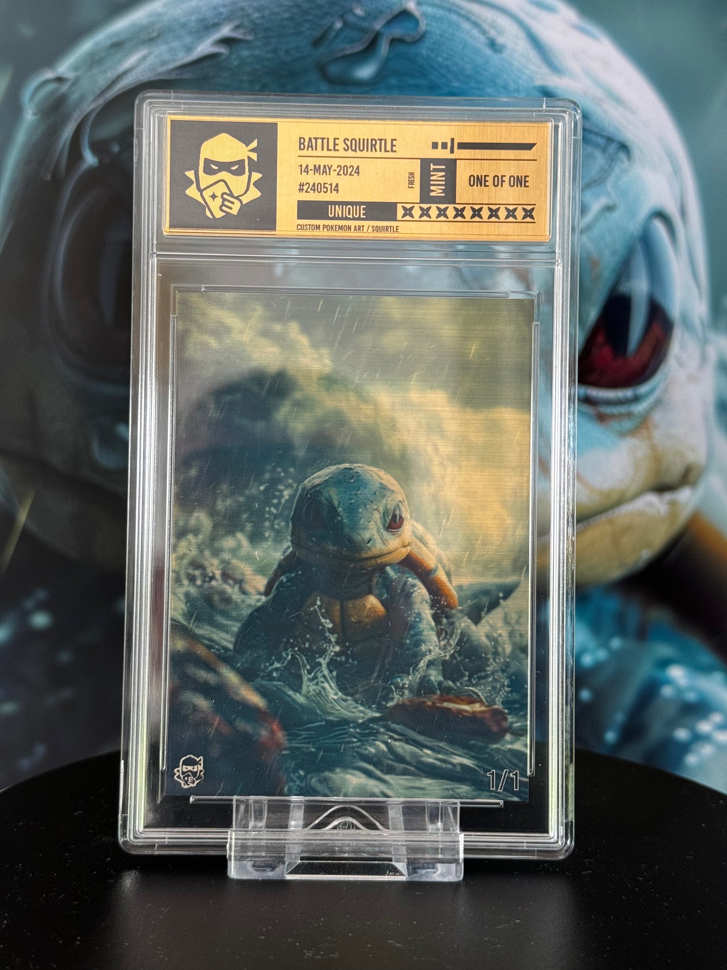 Battle Squirtle /1 Brushed Gold Label